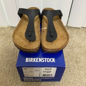NWT Birkenstock 💌Free Shipping Gizeh Black Size 38US L 7/ US M 5